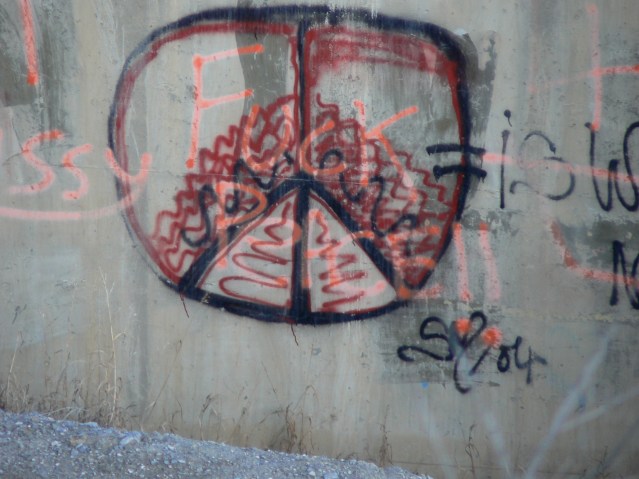 graffiti at sheep creek bridge
